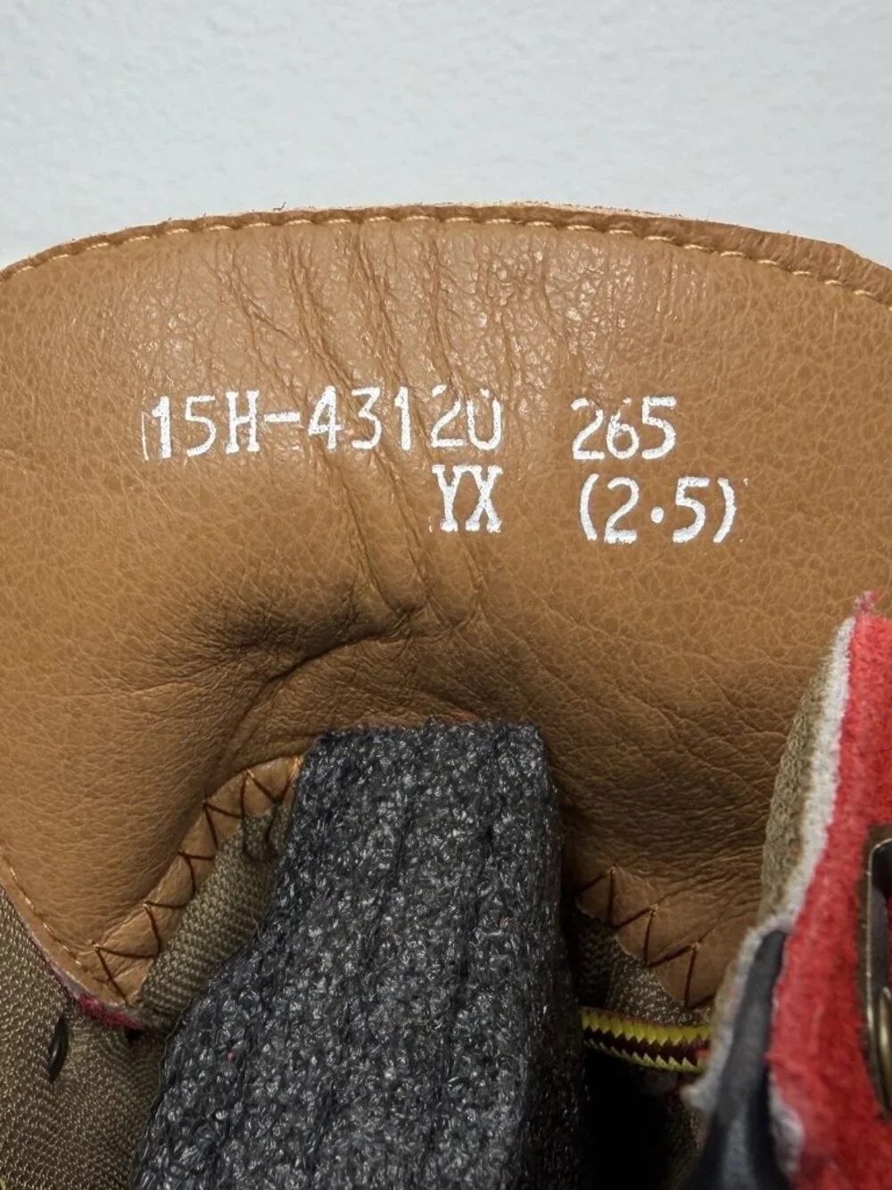 FDCP Red Suede Leather Utility Work Boot Mens Size 9.5 WIDE Clowncore Distressed